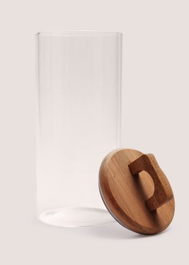 Large Glass Jar With Handle & Lid (10cm x 22cm)