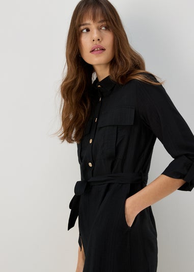 Et Vous Black Utility Dress