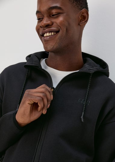 US Athletic Black Clean Panel Hoodie