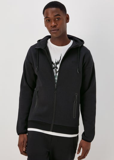 US Athletic Black Clean Panel Hoodie