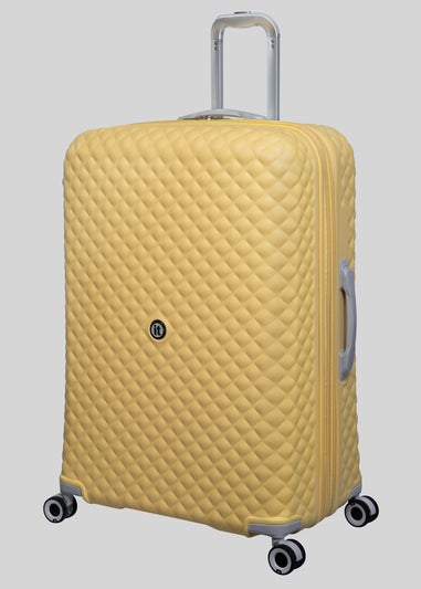 IT Luggage Yellow Quilted Suitcase