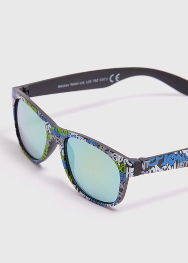 Boys Navy Graffiti Nomad Sunglasses