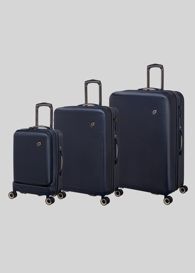 IT Luggage Navy Hard Shell Suitcase Matalan