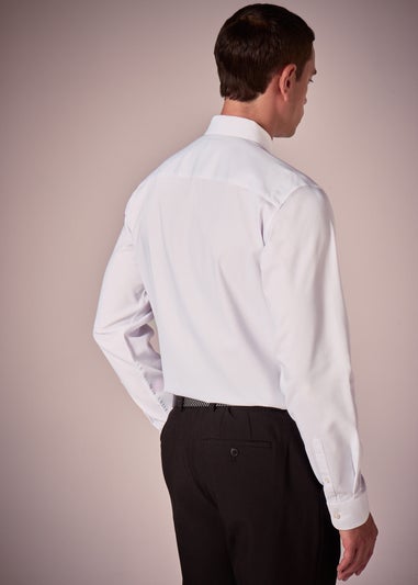 Taylor & Wright White Textured Regular Fit Shirt