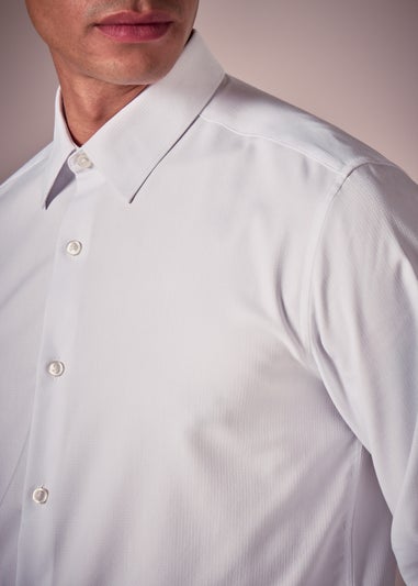 Taylor & Wright White Textured Regular Fit Shirt