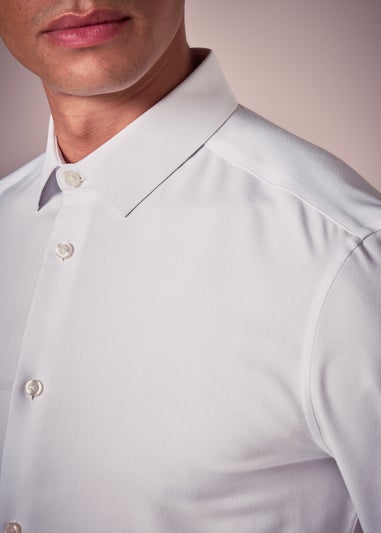 Taylor & Wright White Slim Fit Twill Shirt