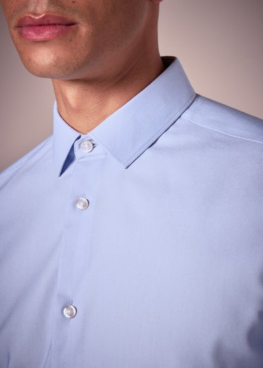Taylor & Wright Blue Slim Fit Twill Shirt