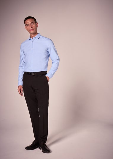 Taylor & Wright Blue Slim Fit Twill Shirt