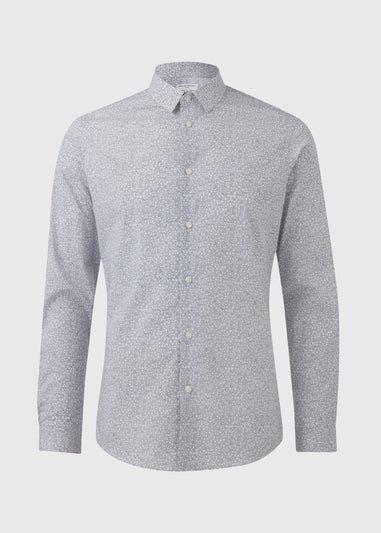 Taylor & Wright Grey Floral Slim Fit Shirt