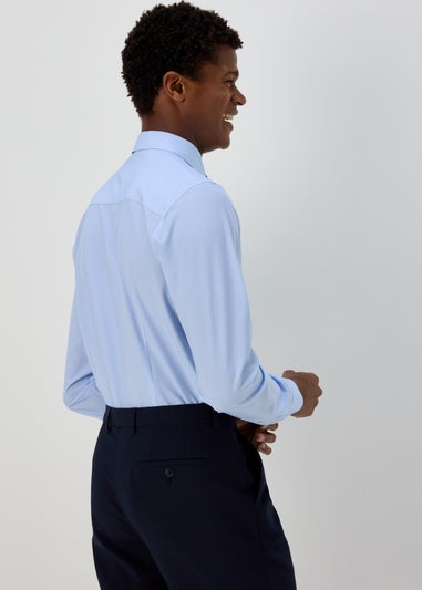 Taylor & Wright Blue Slim Fit Textured Shirt