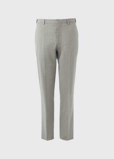 Taylor & Wright Grey Flexi Waist Check Design Trousers