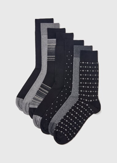 7 Pack Grey Socks - Matalan