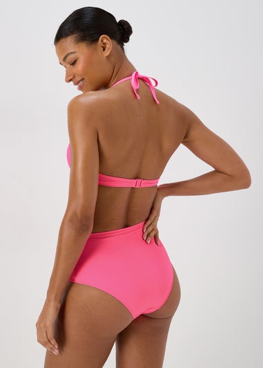 Swim Pink Plain Cupped Bikini Top