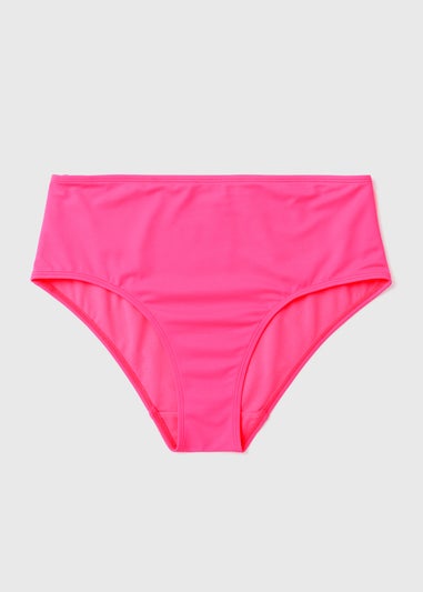 Swim Pink Plain Midi Briefs