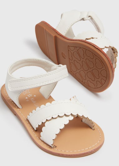 Kids White Sandals (Younger 4-9)