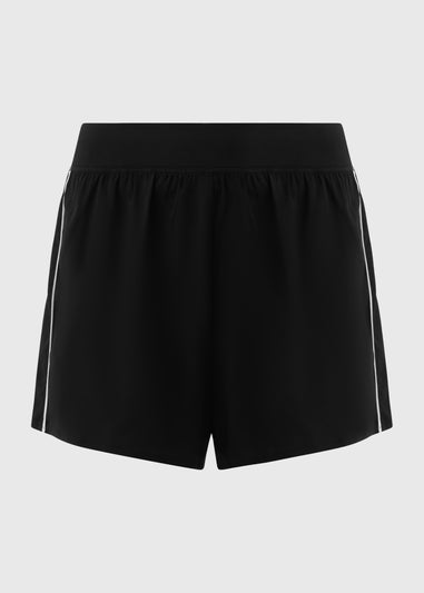 Souluxe Black Mono Panel 2 in 1 Shorts