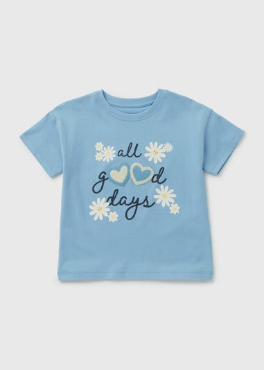 Girls Blue All Good Days Coastal Top (1-7yrs)