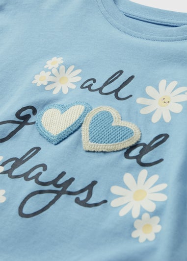 Girls Blue All Good Days Coastal Top (1-7yrs)