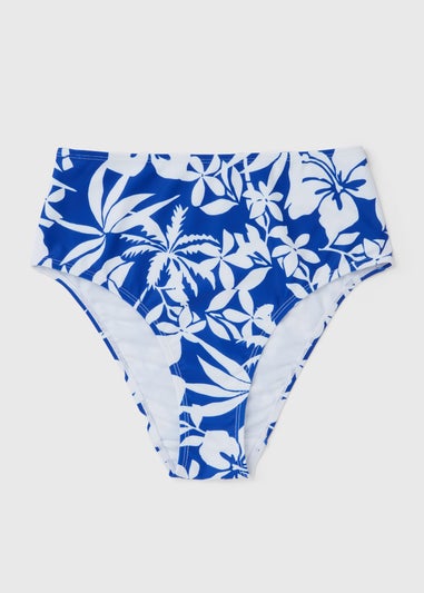 Blue Floral Bikini Bottoms