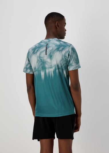 Souluxe Teal Tie Dye Print T-Shirt