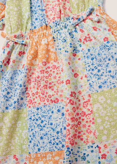 Girls Multicolour Coastal Retreat Crinkle Dress (7-13yrs)