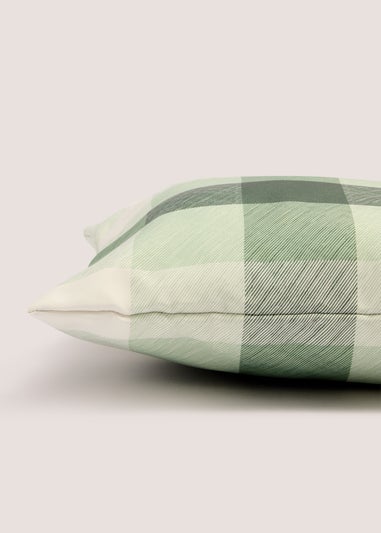 Green Scatter Check Retreat Cushion (43cm x 43cm)