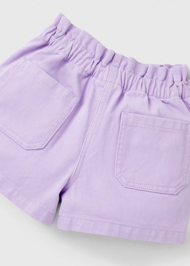 Girls Lilac Denim Shorts (7-13yrs)