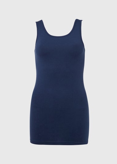 Navy Longline Vest