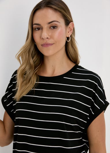 Black Stripe Longline T-Shirt