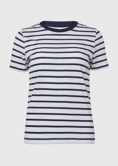 Navy & White Modern Stripe T-Shirt