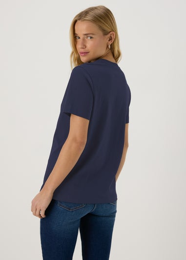 Navy Modern Plain T-Shirt