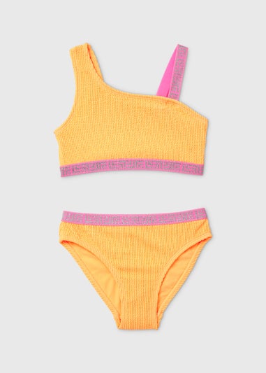 Girls Orange Lurex Tape Bikini Set (6-15yrs)