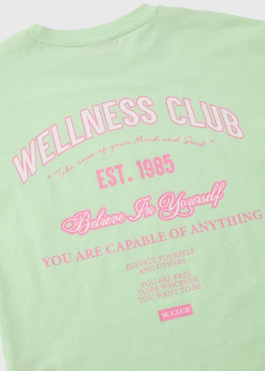 Girls Green Wellness Club T-Shirt (7-15yrs)