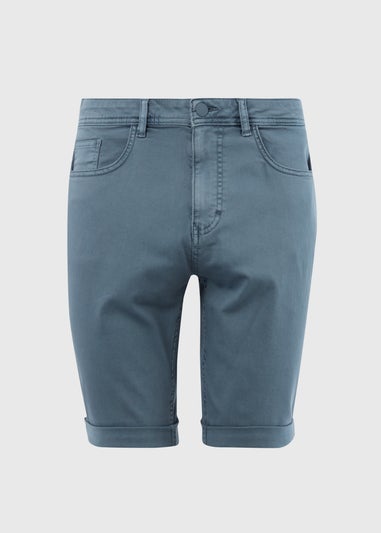 Blue Garment Dyed Shorts