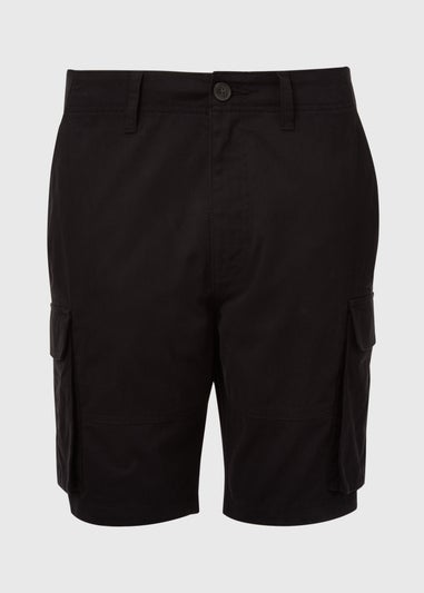 Black Basic Cargo Shorts