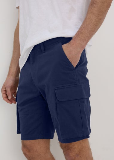 Navy Basic Cargo Shorts