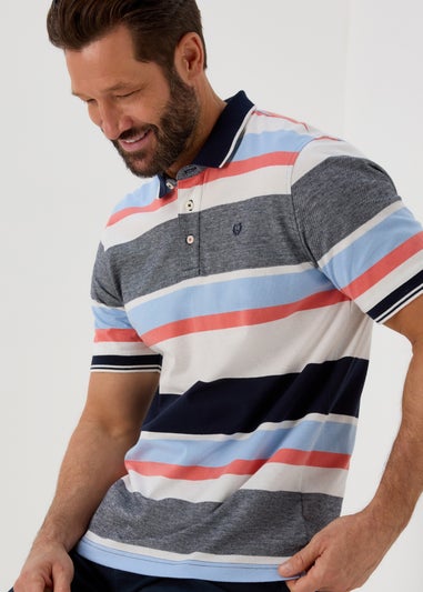 Lincoln Grey Stripe Polo Shirt
