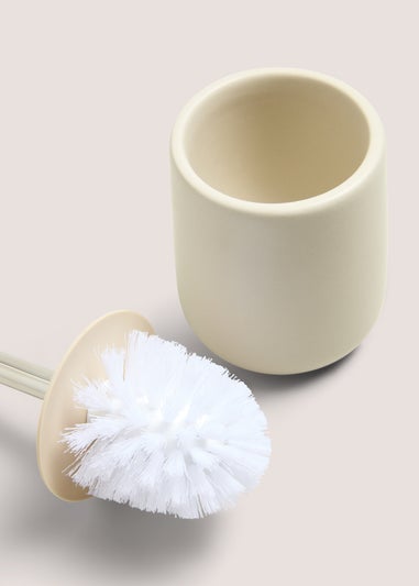 Beige Modern Ceramic Toilet Brush (37cm x 10cm)