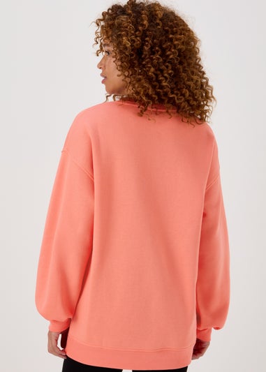 Papaya Petite Coral Longline Sweatshirt