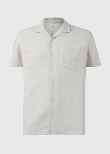 Ecru Linen Short Sleeve Shirt