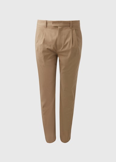 Stone Double Pleated Trousers