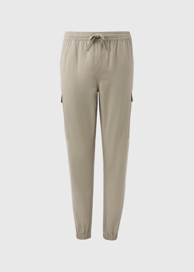 Sage Textured Cargo Trousers