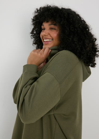 Khaki Longline Hoodie