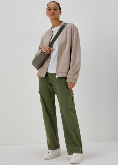 Taupe Soft Bomber