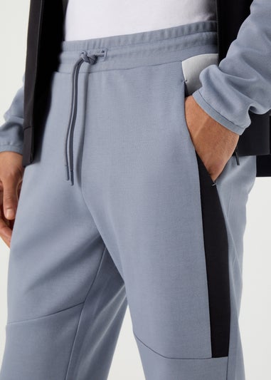 Blue Panelled Joggers