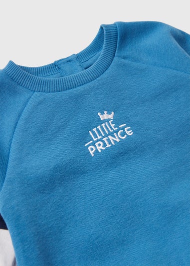 Blue Preppy Boy Sweatshirt Set (Newborn-23mths)