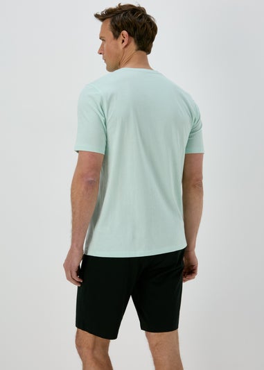 Mint Leaf Print T-Shirt & Shorts Set