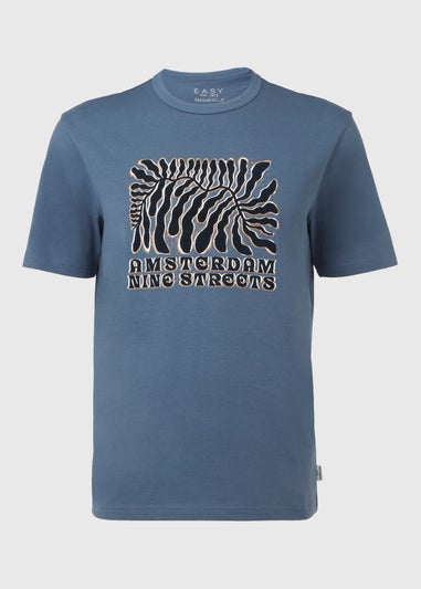 Blue Amsterdam Graphic T-Shirt