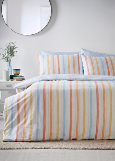 Multicoloured Ice-Cream Print Reversible Duvet Set