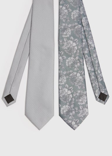 Taylor & Wright 2 Pack Green Floral Ties